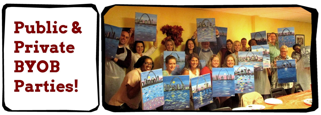 WIne, Painting, Canvas Classes Serving Creve Coeur, Maryland Heights, Bridgeton, Ballwin, Ladue, Chesterfield, St. Louis, Clayton, Rock Hill, Florrisant