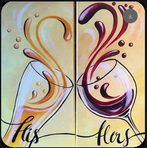 Art at Home "His and Hers" Paint Kit for two