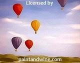 Sept 13, 2023, Wednesday 6-8 pm "Up and Away!" Public Wine & Paint Class in St. Louis