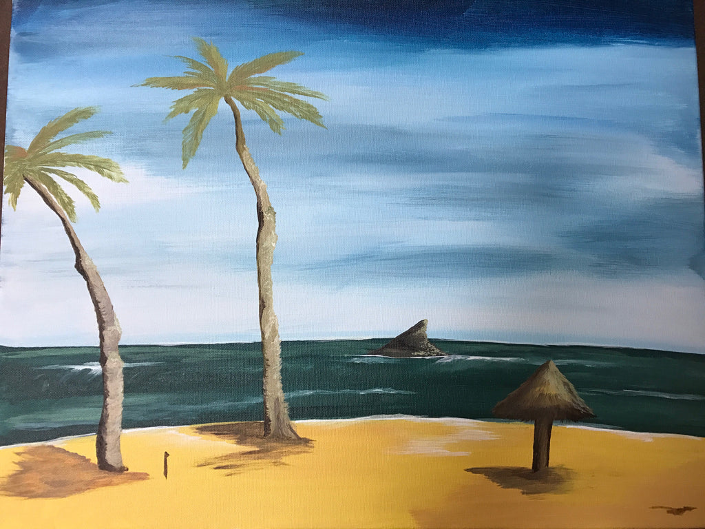 "Palms and Palapa" Public Wine & Paint Class in St. Louis