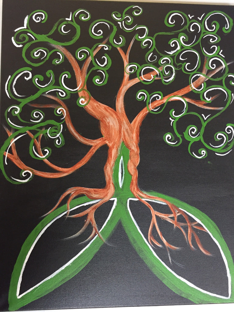 "Irish Tree of Life" , Public Wine & Paint Class in St. Louis
