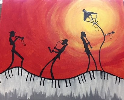 "Mardi Gras" Public Wine & Paint Class in St. Louis