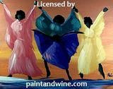"Lady Dancers" Public Wine & Paint Class in St. Louis