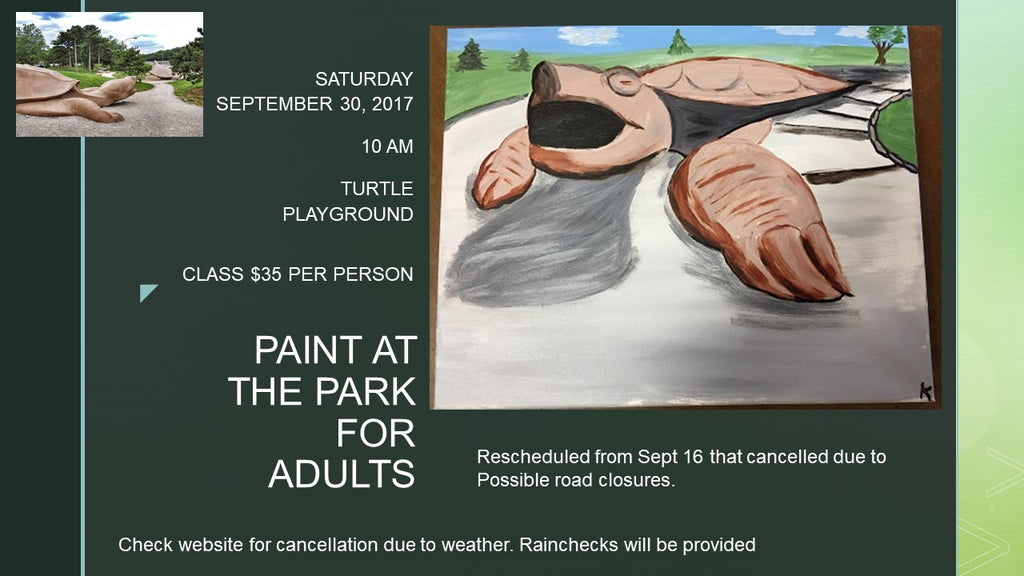 September 30, 2017. Saturday 10 am-12 pm "Turtle Park" Public Paint and Wine Party St. Louis area