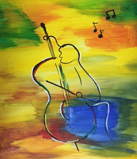 "Music Man"  Public Wine & Paint Class in St. Louis